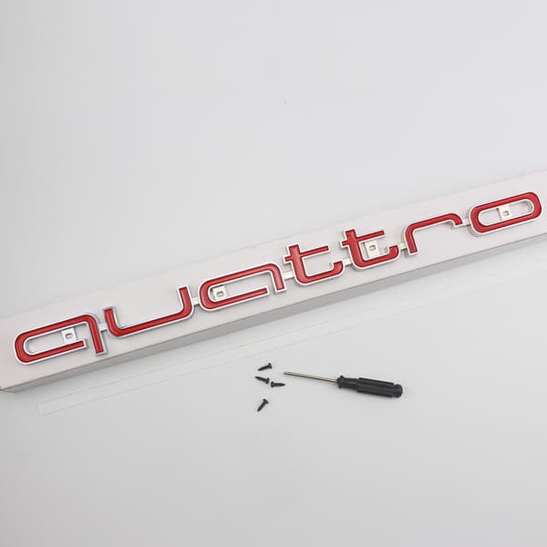 2 stycken Audi A3 A4 A6 A7 Q3 Q5 eftermonterad mittengrill quattro mittengrill stor 4WD dekal