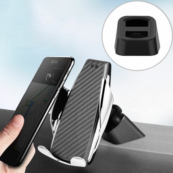 1 stk. Universal Tilbehørsstander Base Dashboard Mount til Luftventil Biltelefonholder, sort