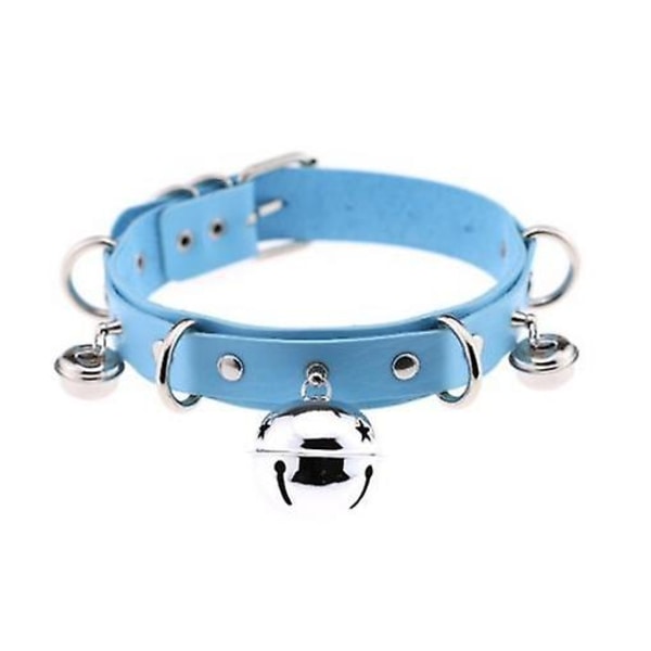 Cat Ears Hårklämma Kostym Halloween Party Neck Chocker Cosplay Set(blå)
