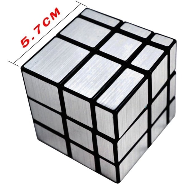 3x3x3 magic spegelkub magic hastighetskub silver 3D barnpu