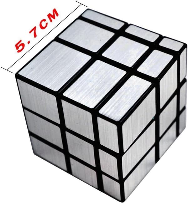 3x3x3 magisk spegelkub magisk hastighetskub silver 3D barn pu