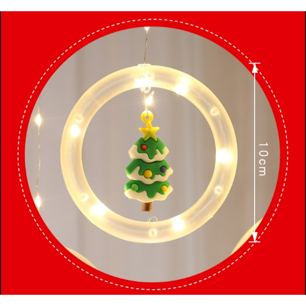 Nye juldekorative LED-lamper sirkel lærledning gardinlys juletre hengende ambient fargede Lys Is Strip Lys