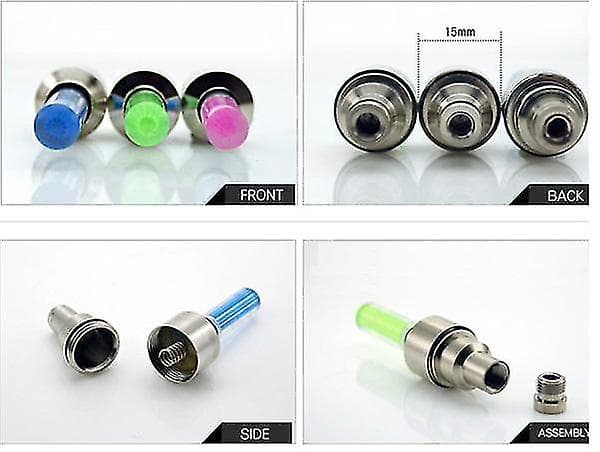 4 stk. Cykel LED Hjul Lys Ventil Lampe Ventilkerne Lys