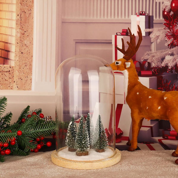 10 STK 10 cm Mini Snefrost Træer Mini Juletræ Plastik Vinter Sne Ornamenter Bordpladetræer til Feriefest DIY Rumindretning Hjem Bordplade Chr