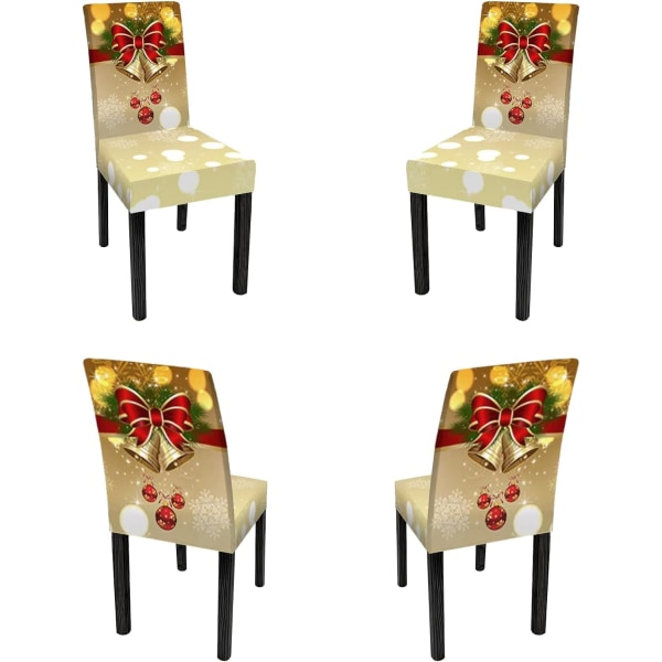 4-pack julstolsöverdrag för matsal, julstolsöverdrag, juldekorationer, stolsöverdrag för heminredning, kök, fest, cover