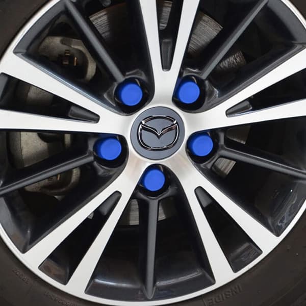 4 stk. hjulkapsler til Mazda, 56 mm / 2,2\" bilhjul navkapsler ABS fælg center navdæksel (sort)
