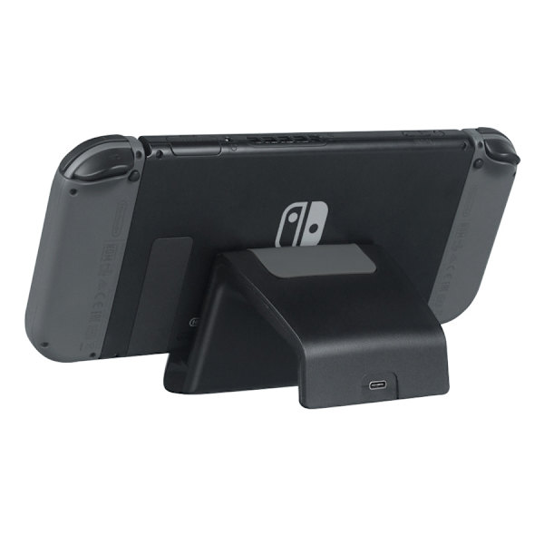 Switch Lite Laddningsställ - Mini Charging Display Dock med USB Typ C-port för Nintendo Switch/Switch Lite 2019 Portable Gaming System (svart)