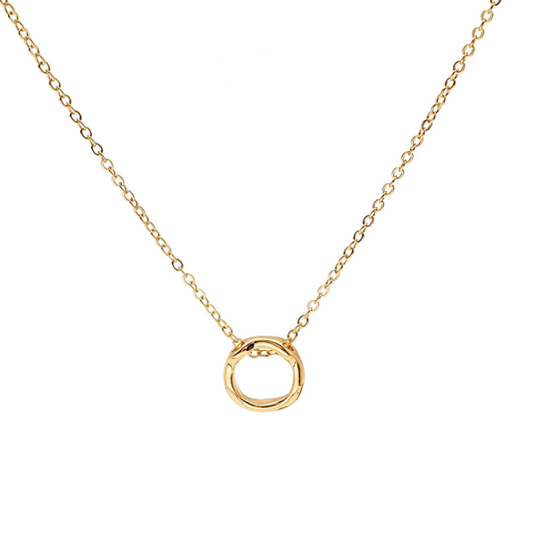 Överdriven minimalistisk personlighet kvinnlig oregelbundet runt halsband, nytt nyckelbenskedja-ringhänge