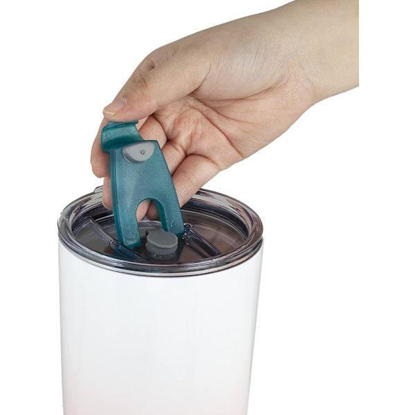 30 oz glaslock med extra 3 silikonringar, utbyte av glasskydd 3-pack spillsäkert stänksäkert resemugg lock med halmhål Blå