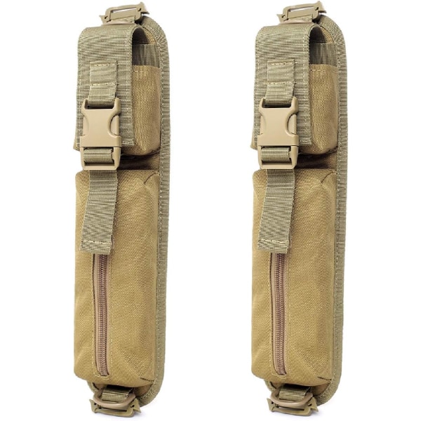 Multifunktionell ryggsäck Tillbehörsväska Fläkt Military Tactical Molle Ryggsäck Sling Bag Verktygsväska midjeväska (svart - 2 delar)