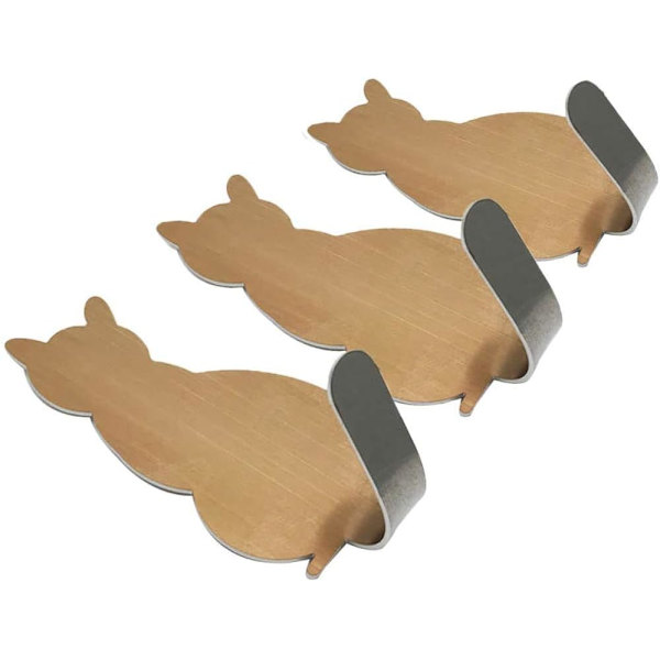 4 kpl Pyyhekoukku Itseliimautuva Kylpytakki Koukku Luova Kissa Deco Seinäkoukut Ruostumattomasta teräksestä valmistettu Pyyheteline Takki Koukut Kylpyhuoneeseen Keittiöön (Ruusukulta)