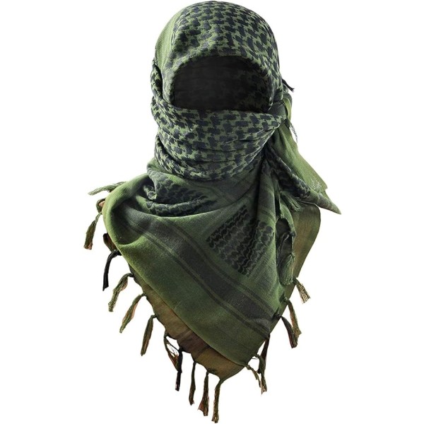Military Shemagh Tactical Desert Scarf / 100% Cotton， Keffiyeh Scarf Wrap for Men And Women
