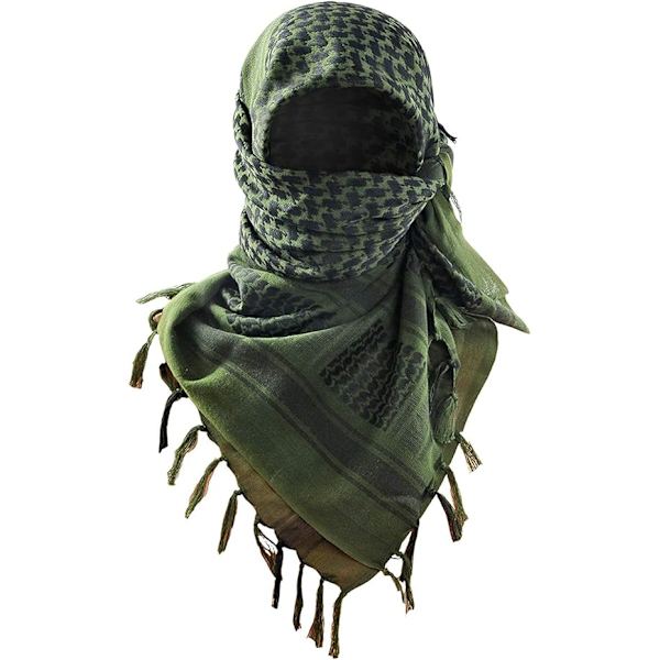 Military Shemagh Tactical Desert Skjerf / 100% Bomull, Keffiyeh Skjerf Wrap for Menn og Kvinner