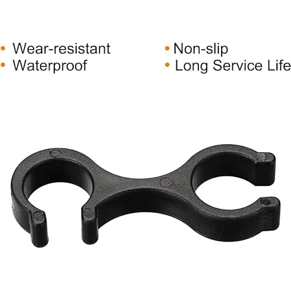 Klämma för vandringsstavar, 6 st Walking Stick-tillbehör Dubbla stångspänne för utomhusvandring camping