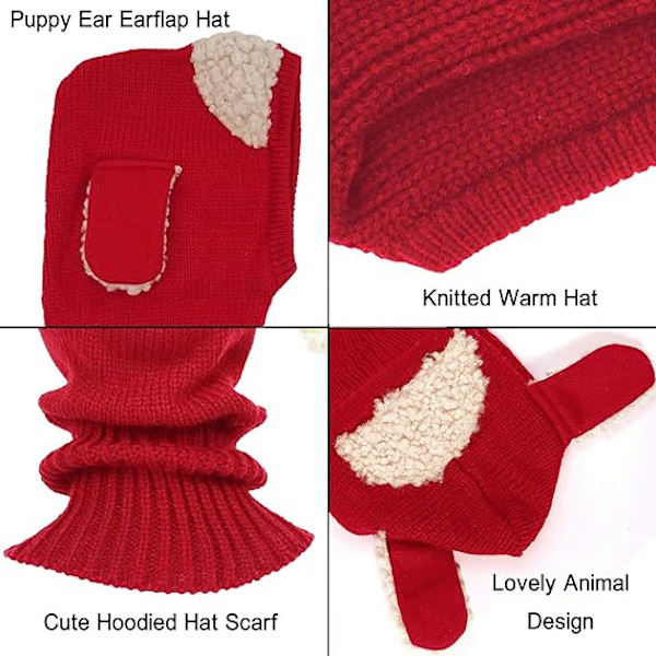 Baby Jenter Gutter Vinterlue Skjerf Øreklaff Hette Skjerf Skull Caps