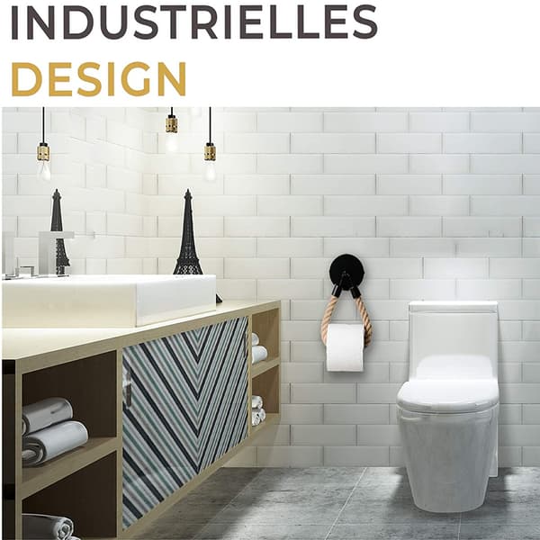 WC-paperiteline juuttinarulla, WC-paperiteline musta