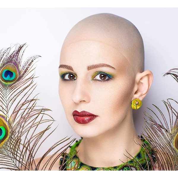 4 stycken Vuxna tonåringar Makeup Bald Caps (2 hårmössor + 2 hårnät)