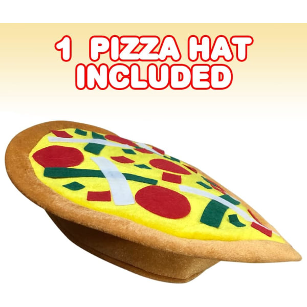 Sjov Pizza Hat, 1 stk., sjove Halloween kostumetilbehør, pizza