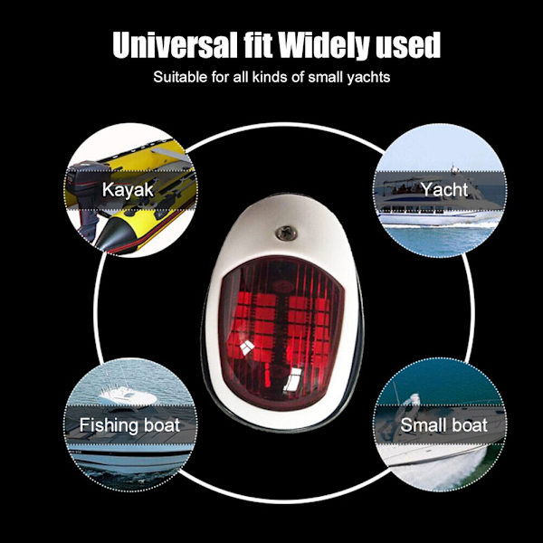 2x 20LED Veneen Navigointivalot Punainen ja Vihreä Marine Keulavalo Lamppu Ponttonille