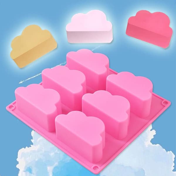 Sky silikonform, silikonsåpeform, multifunksjonell form for å lage såpepudding sjokolade, 2 stk