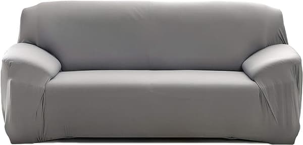 2-sits stretchig cover med armstöd, cover (grå, 2-sits)