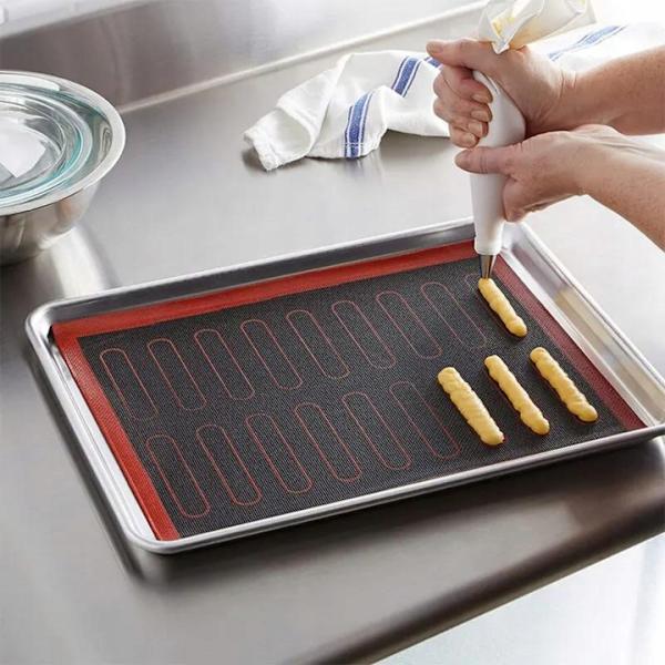 Silikonemåtte til brød eclairs kager NetPrice.co.uk 30 x 40cm