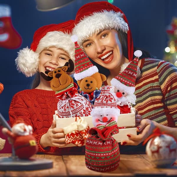 Juldekoration Presentpåse Julgodispåse med Dragsko