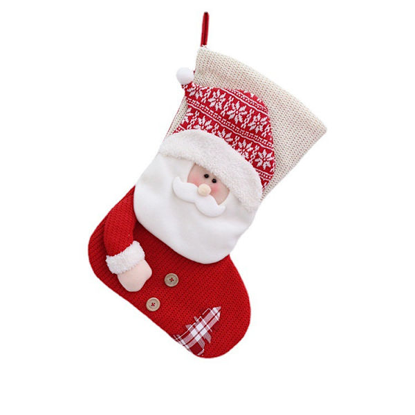 Juldekorationsprodukter Ullstickade juldekorationsstrumpor Julstrumpor Presentpåse Julhänge Godispåse