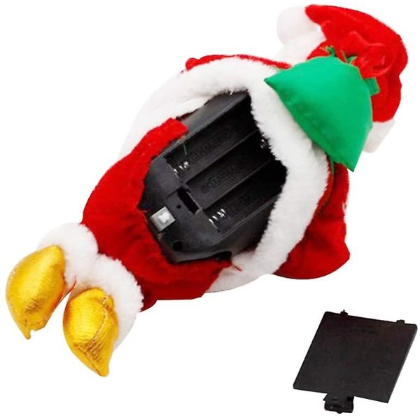 Jultomten klätterrepstege med musik, elektrisk jultomte plyschdocka hängande prydnad