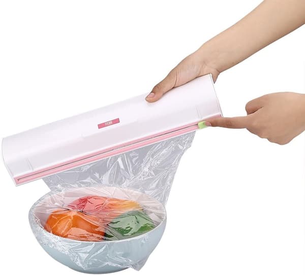 Plastfoliekutter, plastfoliedispenser med kutterfolie