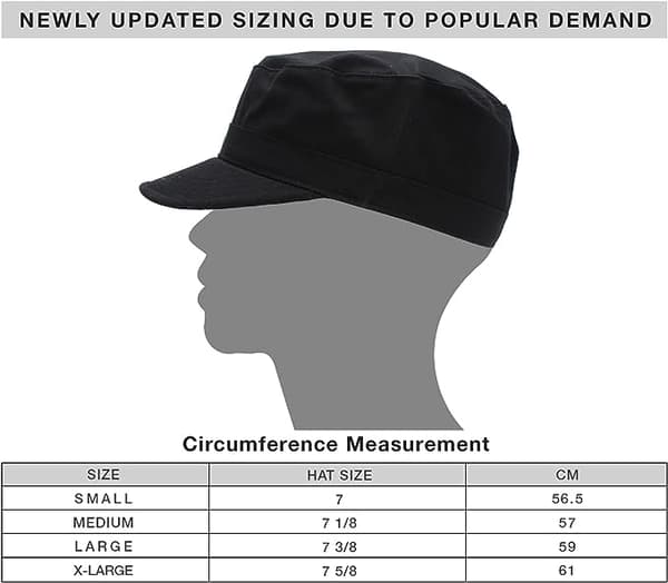Simpel Hverdag Militær Stil Hat Flat Cap (Sort)