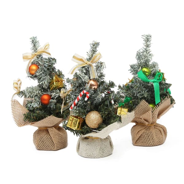 6 Nye Mini Juletre Julebordpynt Juletrepynt 20*15cm