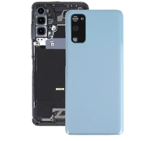 För Samsung Galaxy S20 Batteribakstycke med kameralinsskydd blue