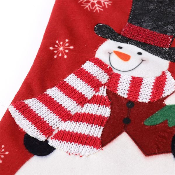 2 stycken juldekoration jultillbehör Hängande julstrumpor Gammal man Snögubbe Flanellsockor julstrumpor presentpåsar