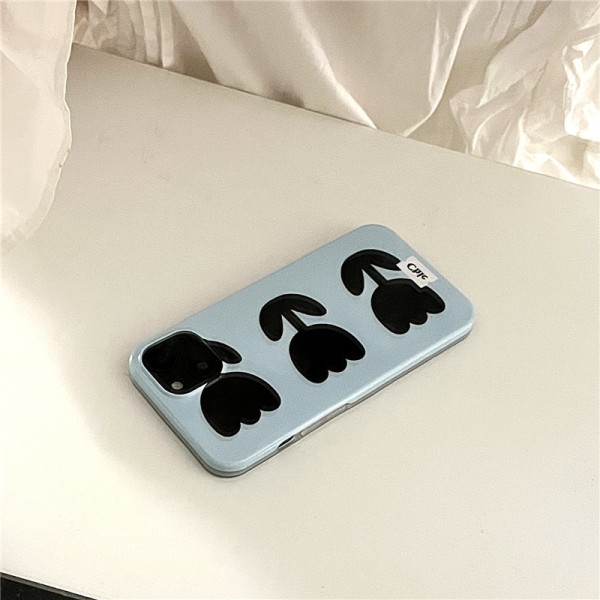 iPhone 13- case med inbyggt skärmskydd, blommönster för flickor, kvinnor, stötsäkert case för hela kroppen för iPhone 13 6,1 tum Blue Tulip