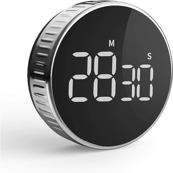 Kökstimer, Countdown Kökstimer för matlagningsträning i kök, digital magnettimer LCD-skärm, rotationskontroll, tidshanteringsverktyg