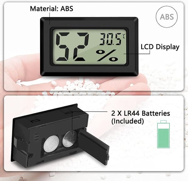 Mini Digital LCD Termometer Hygrometer Temperatur Luftfuktighet -50~70℃ 10%~99% RH Portabel Termometer Thermo Hygrometer Indikator (3 st)