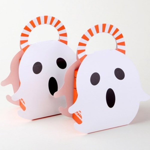 Halloween græskar uhyggelig form slik karton spot bærbar gave karton emballageæske Ghost Shape