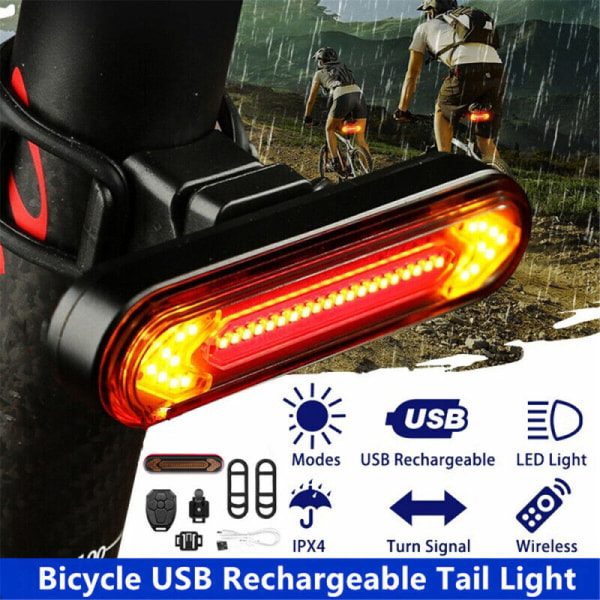 Cykelbakljus LED trådlös fjärrkontroll styrljus Mountainbike fjärrkontroll varningsljus Cykelbakljus
