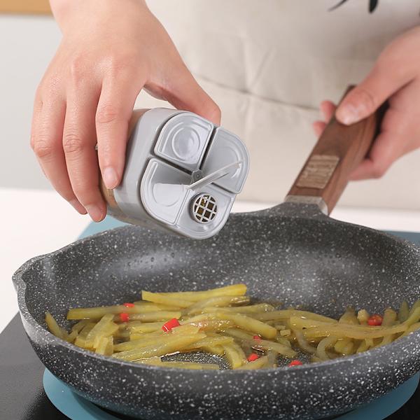 4 i 1 krydda Salt Peppar Shaker Svart Kryddburk Peppar Shaker Grill Krydda Kök Gadget Verktyg Fukt