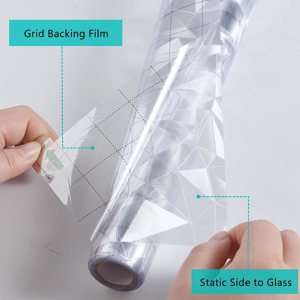 Fönsterfilmer Elektrostatisk film Dekorativ fönsterfilm Sekretess Sekretess Fönsterfilm Återanvändbar UV-blockering 45x100cm