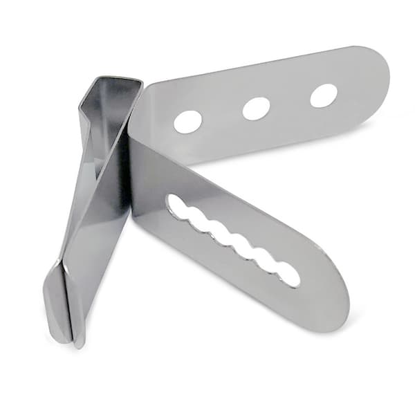 6 stk. Fødevaregodkendt Rustfrit Stål Termometerholder Probe Clip Holder