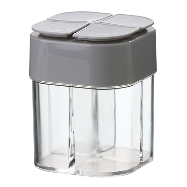 4 i 1 krydda Salt Peppar Shaker Svart Kryddburk Peppar Shaker Grill Krydda Kök Gadget Verktyg Fukt