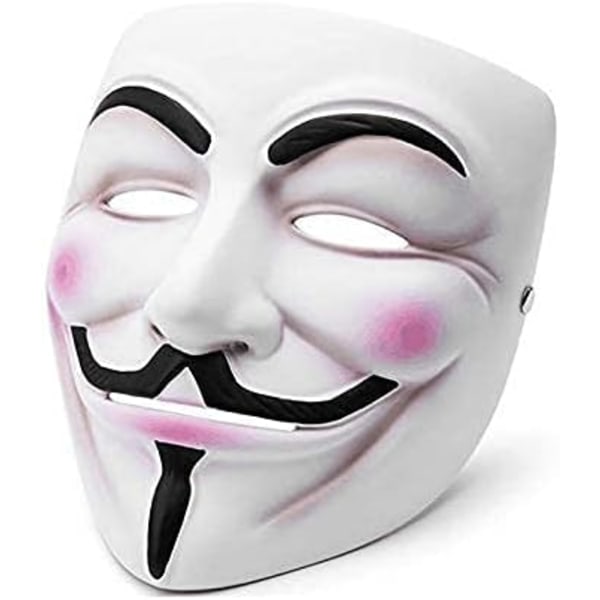 V for Vendetta Guy Fawkes Maske Kvalitets Anonym Maske Halloween Kostume Hacker Maske Cosplay Party Maske One Size