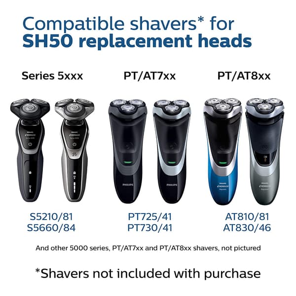 Philips Norelco 5000-serie barberhode-erstatninger, SH50/52