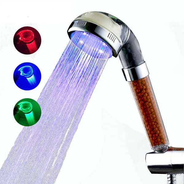 LED dusch anion dusch SPA trycksatt dusch lysande dusch blekning dusch