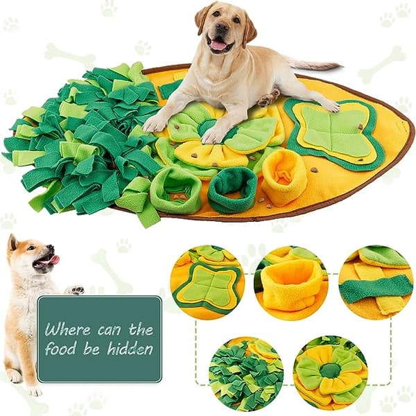 Snusematte 70*40cm Hundeoppdragere Puslespill Gravematte Sakte Fôring Smart Leke Hund Snusematte Stressreduserende Sammenleggbart Teppe Sklisikkert-Vaskbart