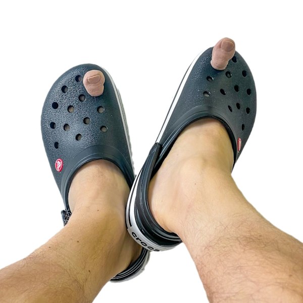 2 kpl Billy's Big Toe -koru hiuksilla 3D Hauskat varvaskenkäkorut DlY Henkilökohtainen kenkien koristelu naisille miehille lapsille hårlös modell