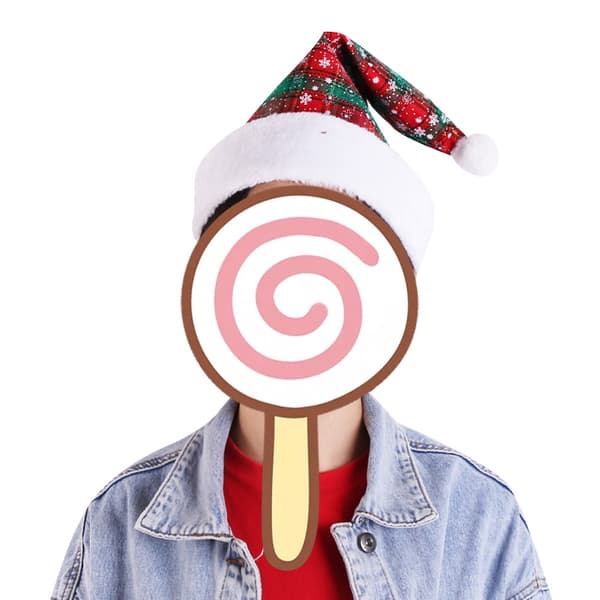 Julhatt 3 stycken Röd rutig julhatt