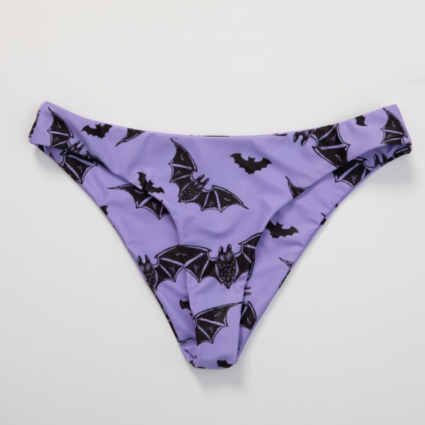 Stjerne Sol Måne Print Badedragter til Kvinder Krydsende Snøre Triangle Bikini (M)